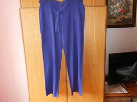 Kalhoty s páskem tmavěmodré, vel. XL.