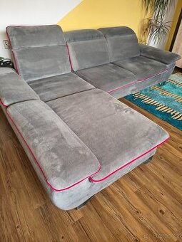 Sedací souprava, šedá