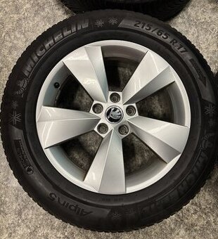 Alu kola Škoda Kodiaq 5x112 R17 + Michelin zimní 215/65 r17