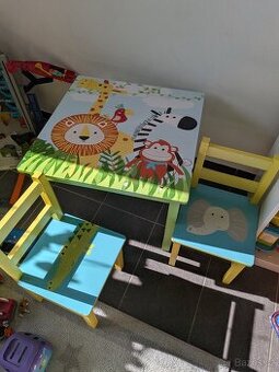 Prodám dětský stůl+židle a lavici