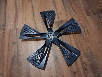 4 ks kryt hliníkového disku pro 18" PROCYON černá-metalická