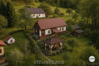 Chalupa s pozemky 5661 m2 v obci Kozlovice