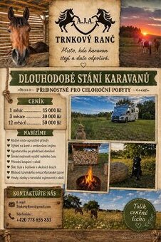 Pronájem pozemků pro rekreační stání karavanû, obytných vozů
