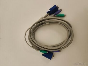 #M055 KVM kábel VGA + PS2 (klávesnica + myš)
