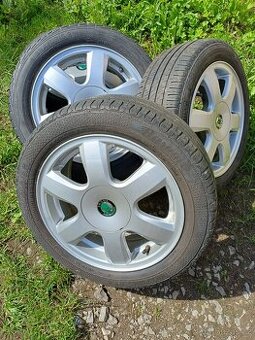 Alu kola 5x100 originál Škoda Fabia 195/50/15