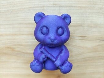 Nový 3D fialový medvěd medvídek Méďa Béďa - talisman štěstí