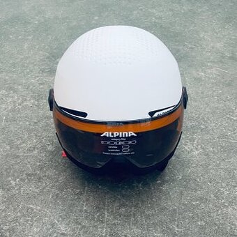 Lyžařská helma Alpina Arber Visor Q Lite white matt 54-58