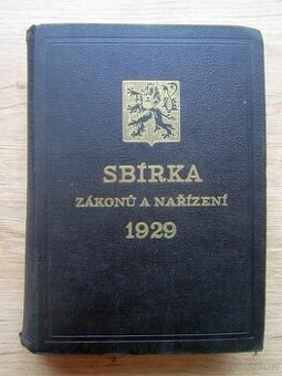 Sbírka zákonů a nařízení 1929 – prodej sbírky starých knih.