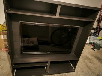 Prodám tmavou TV stěnu + 40" TV Samsung (lze i zvlášť)
