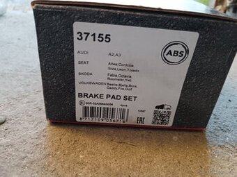 Brzdové destičky 37165 škoda VW Seat audi