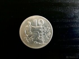 Stříbrná mince 10Kč 1930 první republika - 1
