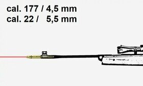 Nastřelovací laser na vzduchovku  4,5mm nebo 5,5mm - 1