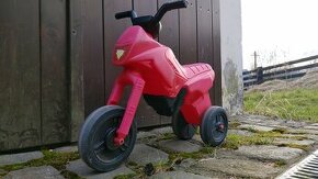 Dětské odrážedlo motorka, růžové, plně funkční