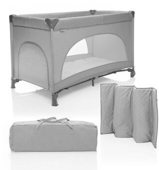 ZOPA Postýlka skládací Lely Silver Grey