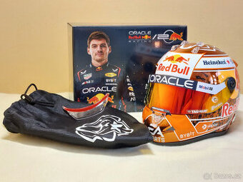 Predám Max Verstappen oranžová 2024 Red Bull F1 helma 1:2