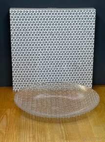 Rony Plesl skleněný talíř Bomma Bubbles velký 34cm 100% stav