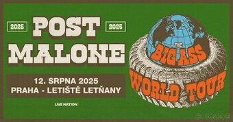 2x Post Malone The BIG ASS WORLD World Tour Praha 12.08.2025