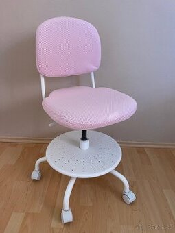 Dětská ergonomická, rostoucí židle IKEA VIMUND růžová