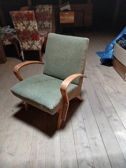 Retro křeslo s ohýbanými područkami