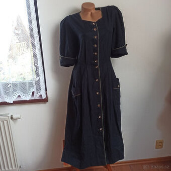 dámské bavorské lněné šaty 44 - 46 TOP STAV