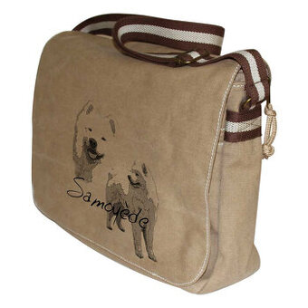 Taška přes rameno - potisk Samojed - 1