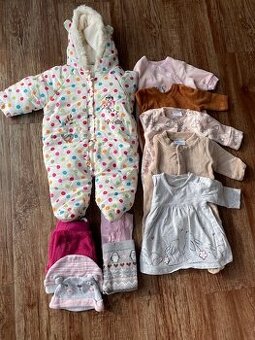Prodám sadu oblečení 12 ks pro holčičku, vel. 56/62