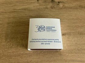2 euro PROOF Slovensko Expres pošta Bratislava Viedeň