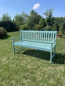 Lesklá modrá lavička - 1