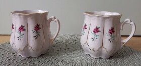 2 hrnky růžový porcelán