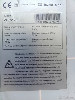 Fotovoltaické panely