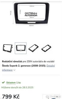 Redukční rámeček 2din Columbus - 1