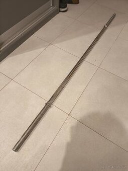 Fitness posilovací tyč, osa, šroubovací, 150cm, průměr 25mm