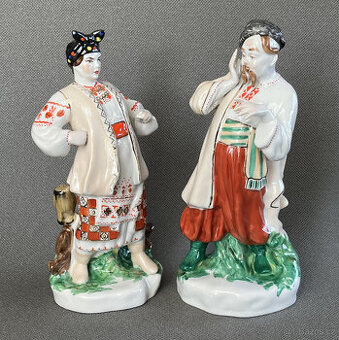 Párové sošky Karas a Odarka 24 cm, Kyjev USSR