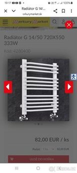 Koupelnový radiátor bílý. - 1