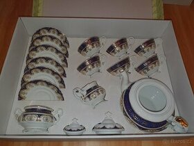 Zelená a modrá zámecká čajová souprava Sonata Leander