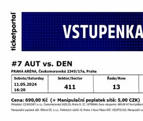 MS hokej - Rakousko x Dánsko - AUT vs. DEN - So 11. 5. 2024