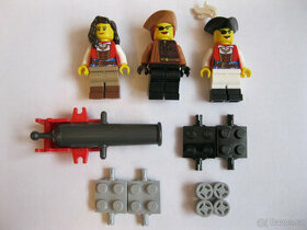 Lego piráti dělo a figurky pirátky