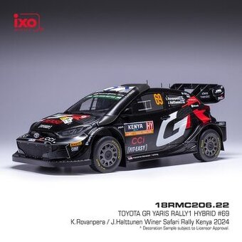 Modely Toyota GR Yaris Rally 1:18 IXO