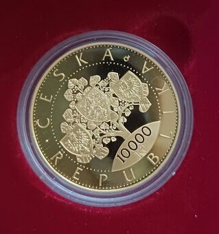 Zlatá mince 10.000kč 2018 /Vznik Československa ČNB Proof pr