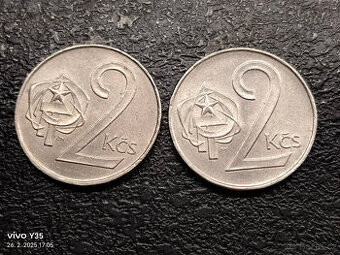 2 kčs 1990 obě varianty