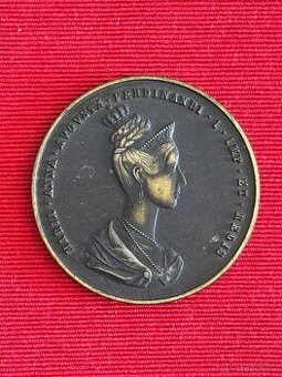 Medaile Ferdinand I. Korunovace českým králem - 1836 - 1