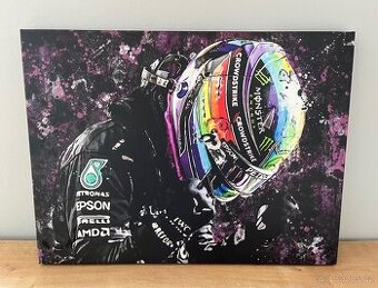 Obraz Lewis Hamilton – moderní plátno 80×60 cm