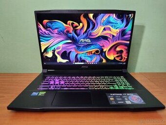 Nepoužitá 17" Katana,RTX-4060-8gb Mux,i7-13th,DDR5, M.2 1TB