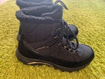 Černé zimní kotníkové boty, vel.37