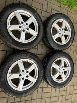 4x alu disky 5x108 R16, pěkné zimní pneu