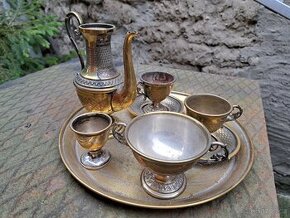 Starožitná mosazná souprava