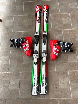 Lyže 140 cm + lyžáky 38-39. Použité jeden týden.