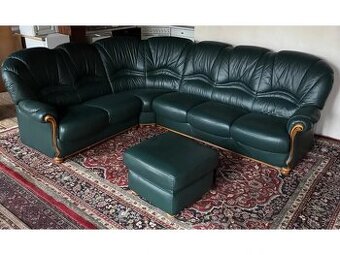 Luxusní rohová italská kožená sedací souprava,5270