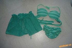 Zelené dvojdílné plavky, XS/2