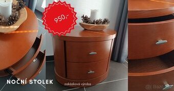 Designový noční stolek  – masivní provedení